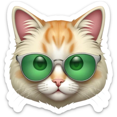 Cat with sunglasses sticker