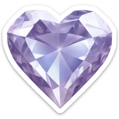 Diamond heart  sticker