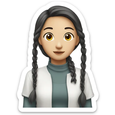 Clean girl Asian sticker