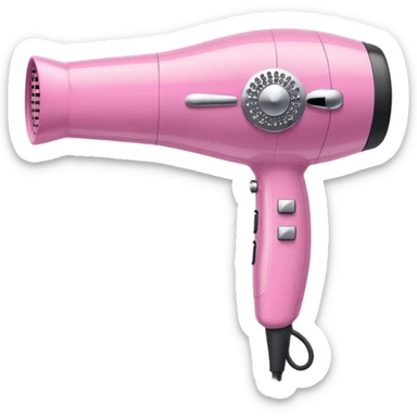 pink elegant blow dryer decorated with sparkles sticker