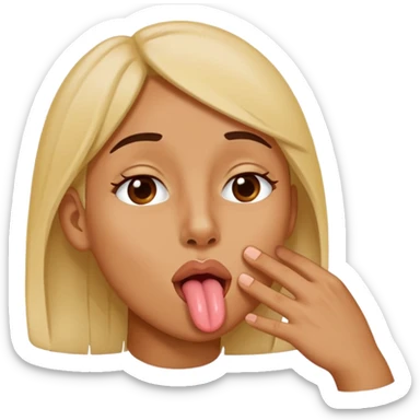 😝 with the tung touching the nose sticker