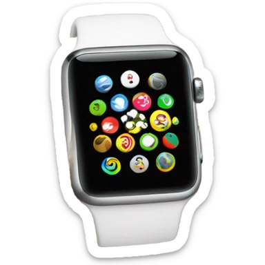 apple watch on the hand sticker