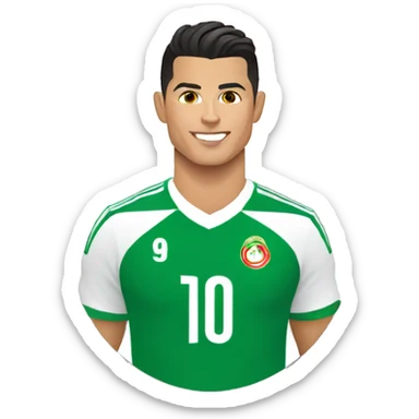 Cristiano ronaldo wearing algerian football sticker