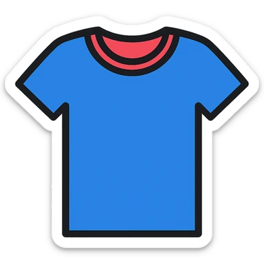 blue tee shirt icon sticker