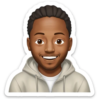 Kendrick Lamar walking , rapping and smiling  sticker