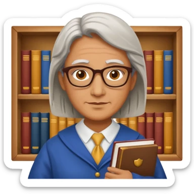 middle aged, The wise librarian sticker