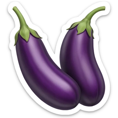 eggplant with big defined veins  sticker