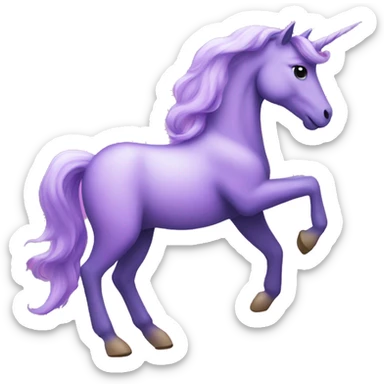 Purple unicorn with stars sticker
