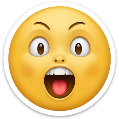 Screaming emoji sticker