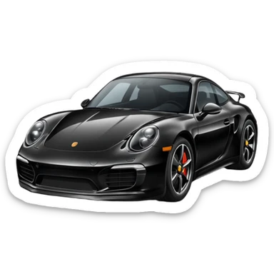 Black porsche sticker