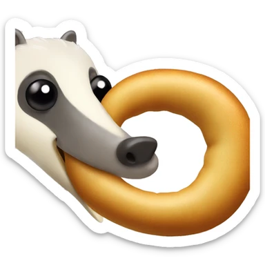 Anteater eating a pretzel sticker