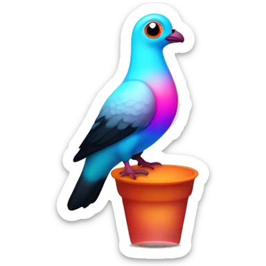 lava lamp pigeon sticker