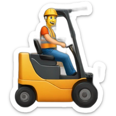 Warehouse-man-forklift sticker