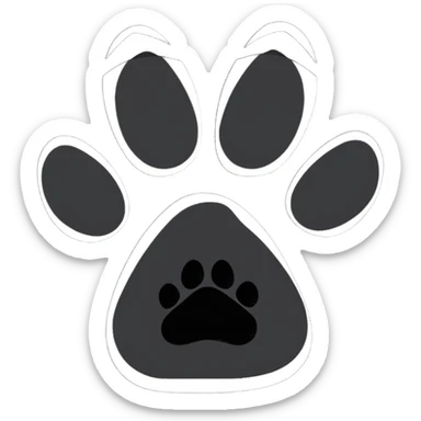 colored puppy paw print sticker