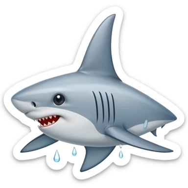 A shark fin out of water sticker