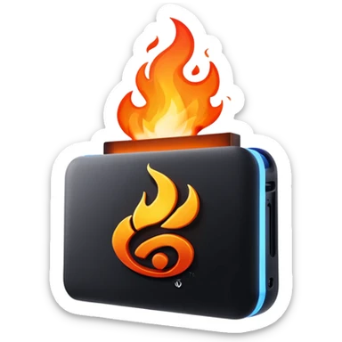 PlayStation 5 on fire sticker