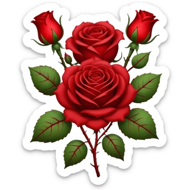brasão sangrando medieval rosa de sangue vermelha sticker