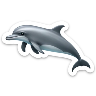 Grey Balaska dolphin sticker