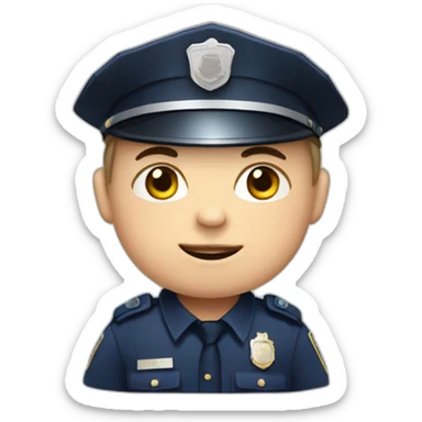 Police Man with Down Syndrome sticker