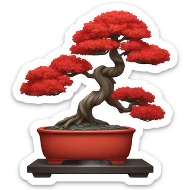 red bonsai sticker