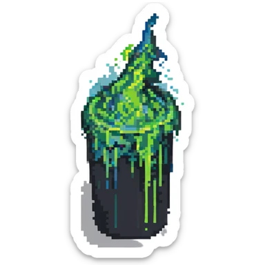 green splash of paint sticker