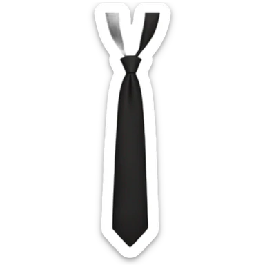 a hanging black neck tie sticker