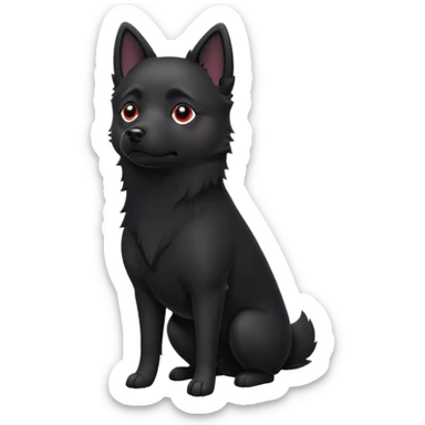 Schipperke standing sticker