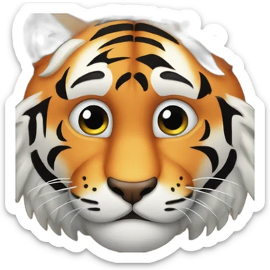 Funny tiger sticker