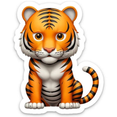 Tiger body sticker