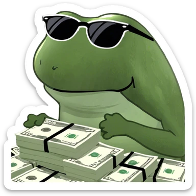 bufo money rain sticker