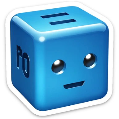 blue Roblox logo sticker