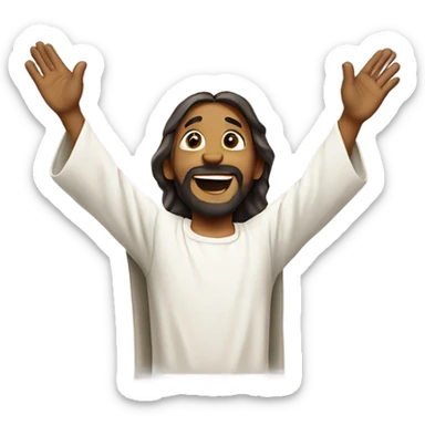 Praising Jesus sticker