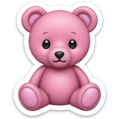 Pink teddy bear sticker