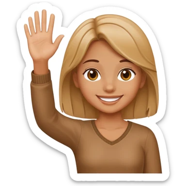 Chica saludando  sticker