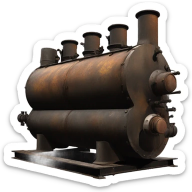 The old boiler is black sticker