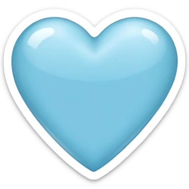 Light blue heart  sticker