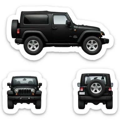 Black jeep wrangler sticker