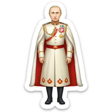  Putin full body in Romanov dress sticker