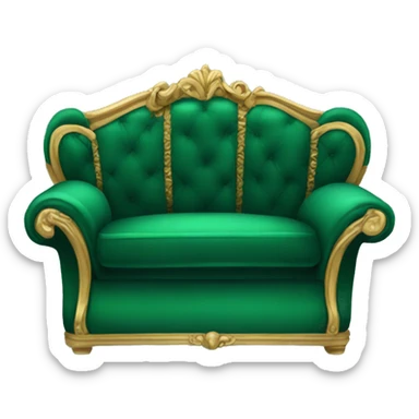 Royal French emerald couch sticker