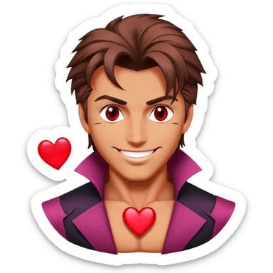 x-men gambit love emoji sticker