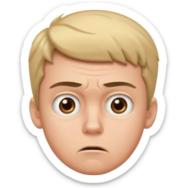 Confused boy sticker