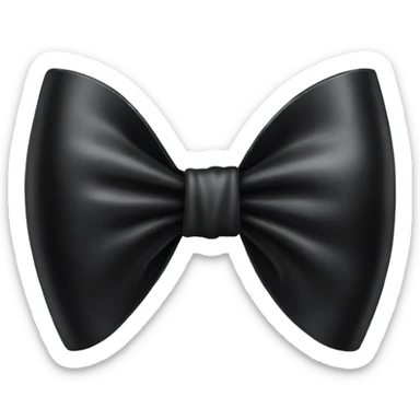 Black coquette bow with only back in it and no other colour  sticker
