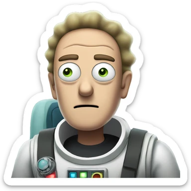 Rick and Morty in space  sticker