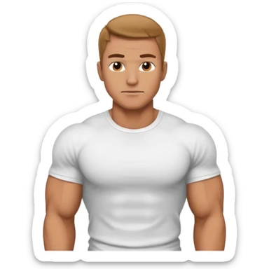 muscular man цшер е ыршке sticker