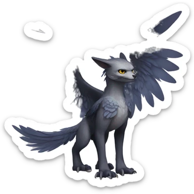 cool edgy winged animal hybrid full body sticker