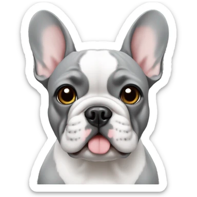 french bulldog grey sticker