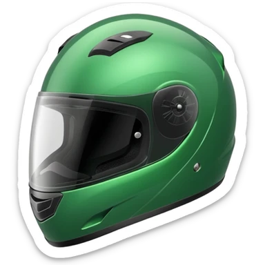 green motorcycle helmet sticker