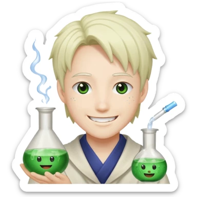 Senku ishigami with potion sticker