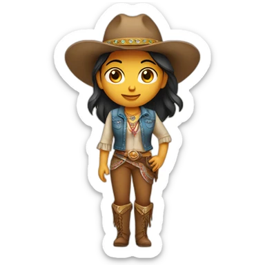 Indian girl wearing Western outfit sticker