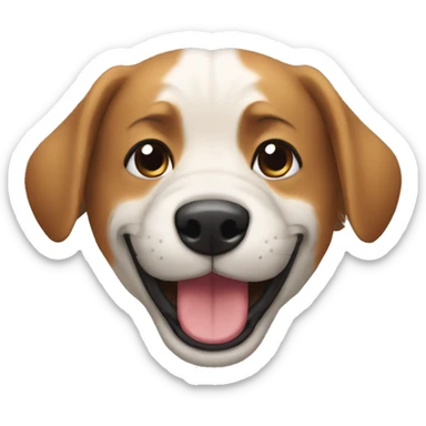 Perro muriendo de risa  sticker